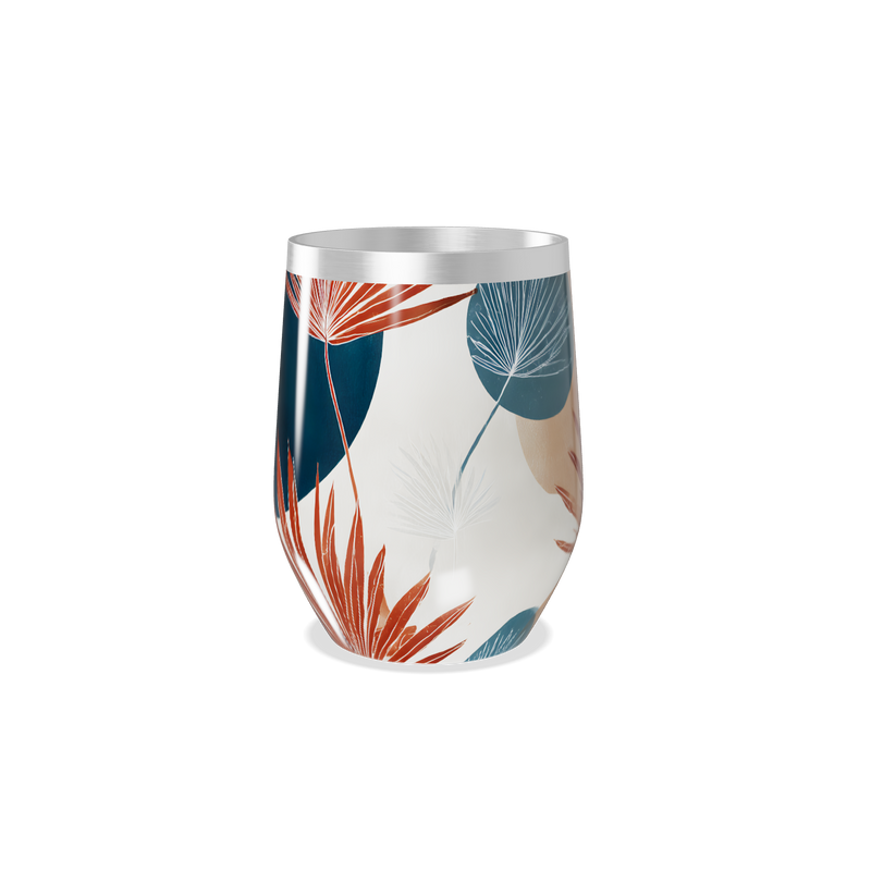 Copo Térmico Slim - Folhas Estampadas Coloridas