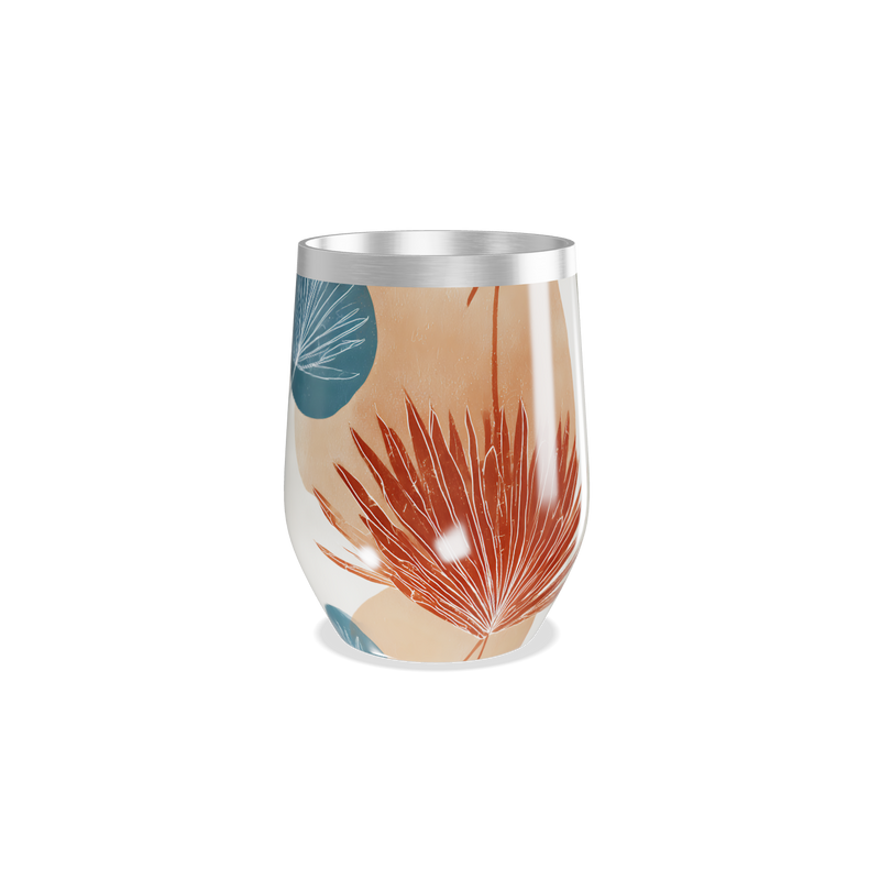 Copo Térmico Slim - Folhas Estampadas Coloridas