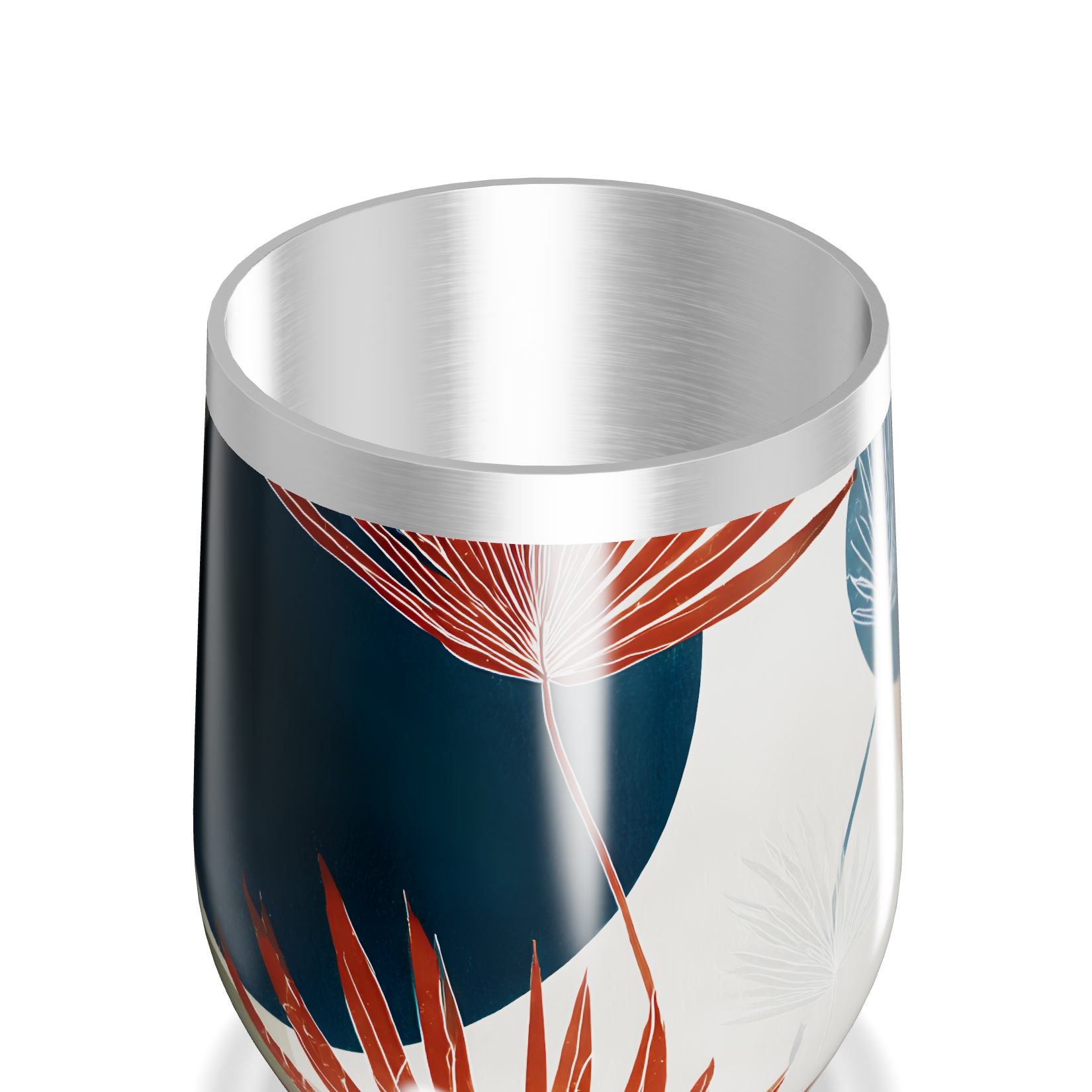 Copo Térmico Slim - Folhas Estampadas Coloridas