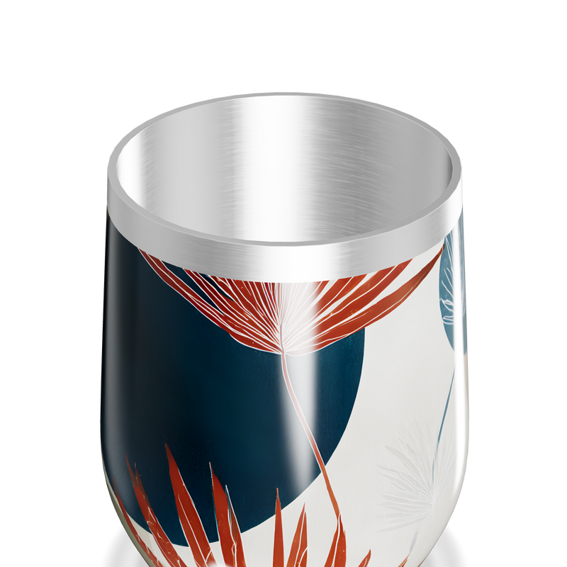 Copo Térmico Slim - Folhas Estampadas Coloridas