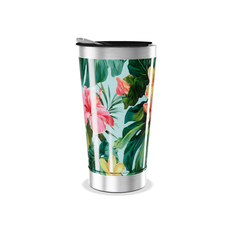 Copo Térmico - Floral Aço Inox