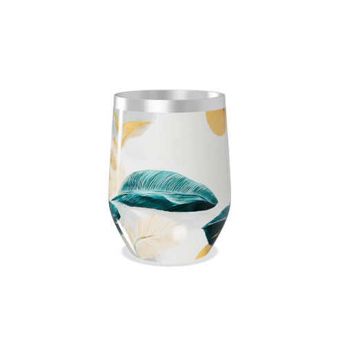 Copo Térmico Slim - Folhas Tropicais Inox