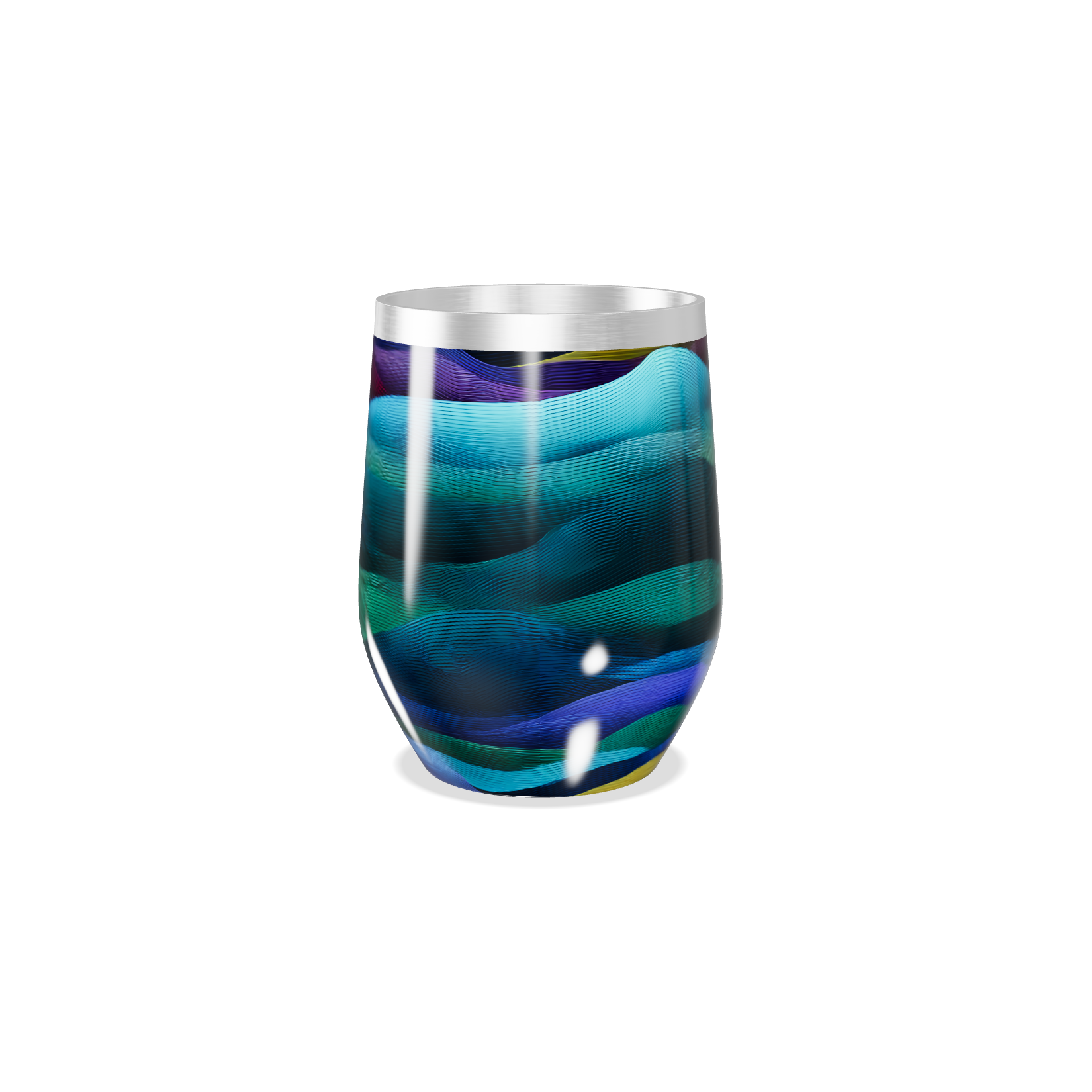 Copo Térmico Slim - Ondas Coloridas Inox