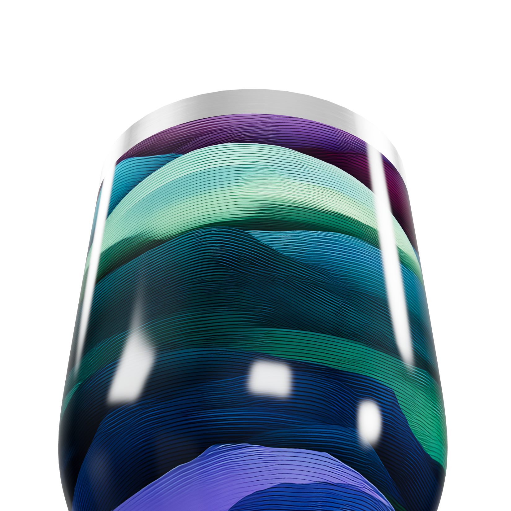 Copo Térmico Slim - Ondas Coloridas Inox