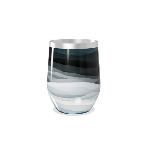 Copo Térmico Slim - Preto e Branco Marmorizado