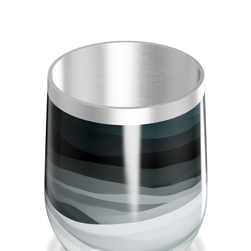 Copo Térmico Slim - Preto e Branco Marmorizado