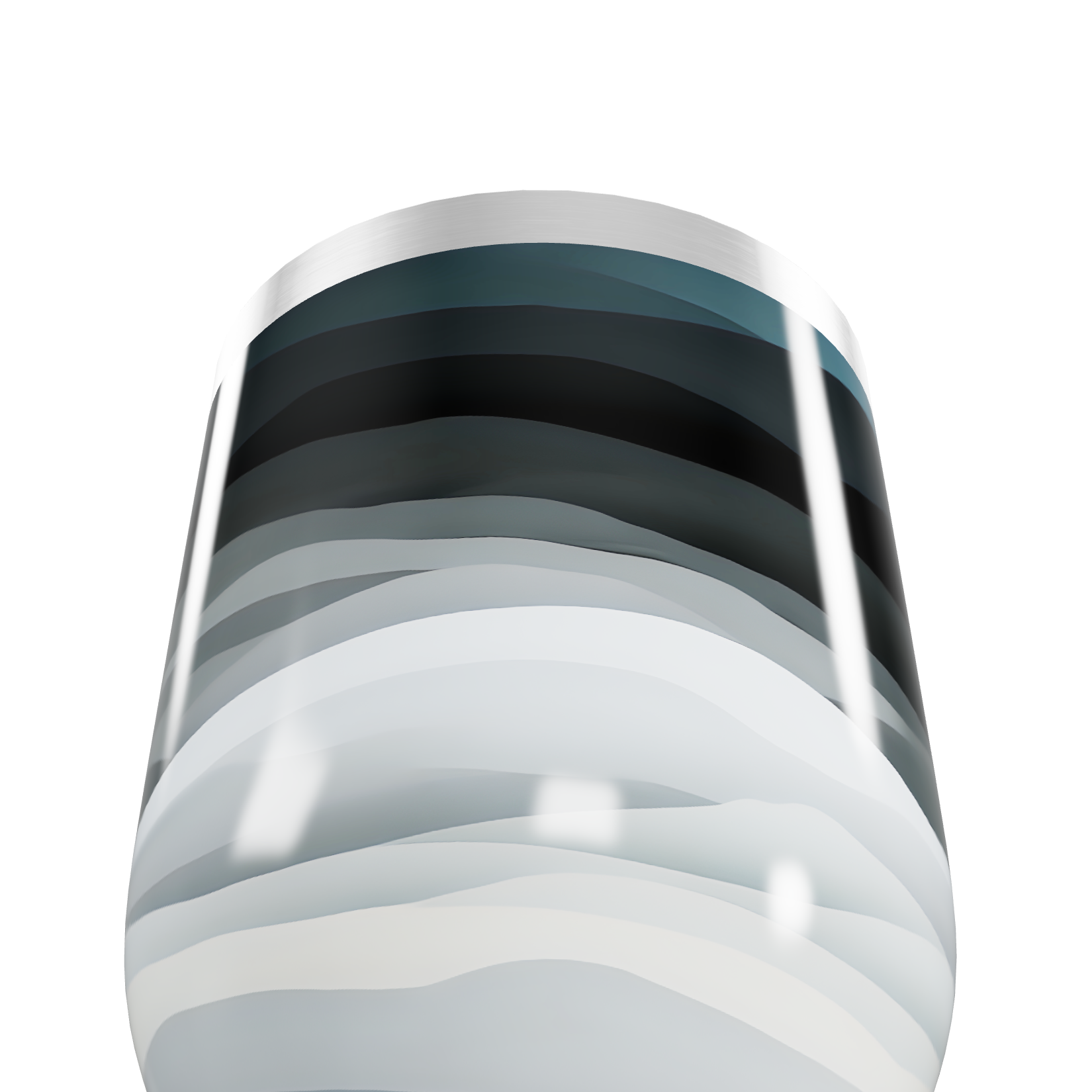 Copo Térmico Slim - Preto e Branco Marmorizado