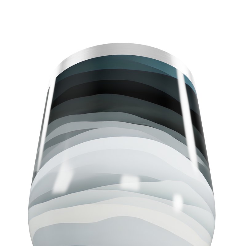 Copo Térmico Slim - Preto e Branco Marmorizado