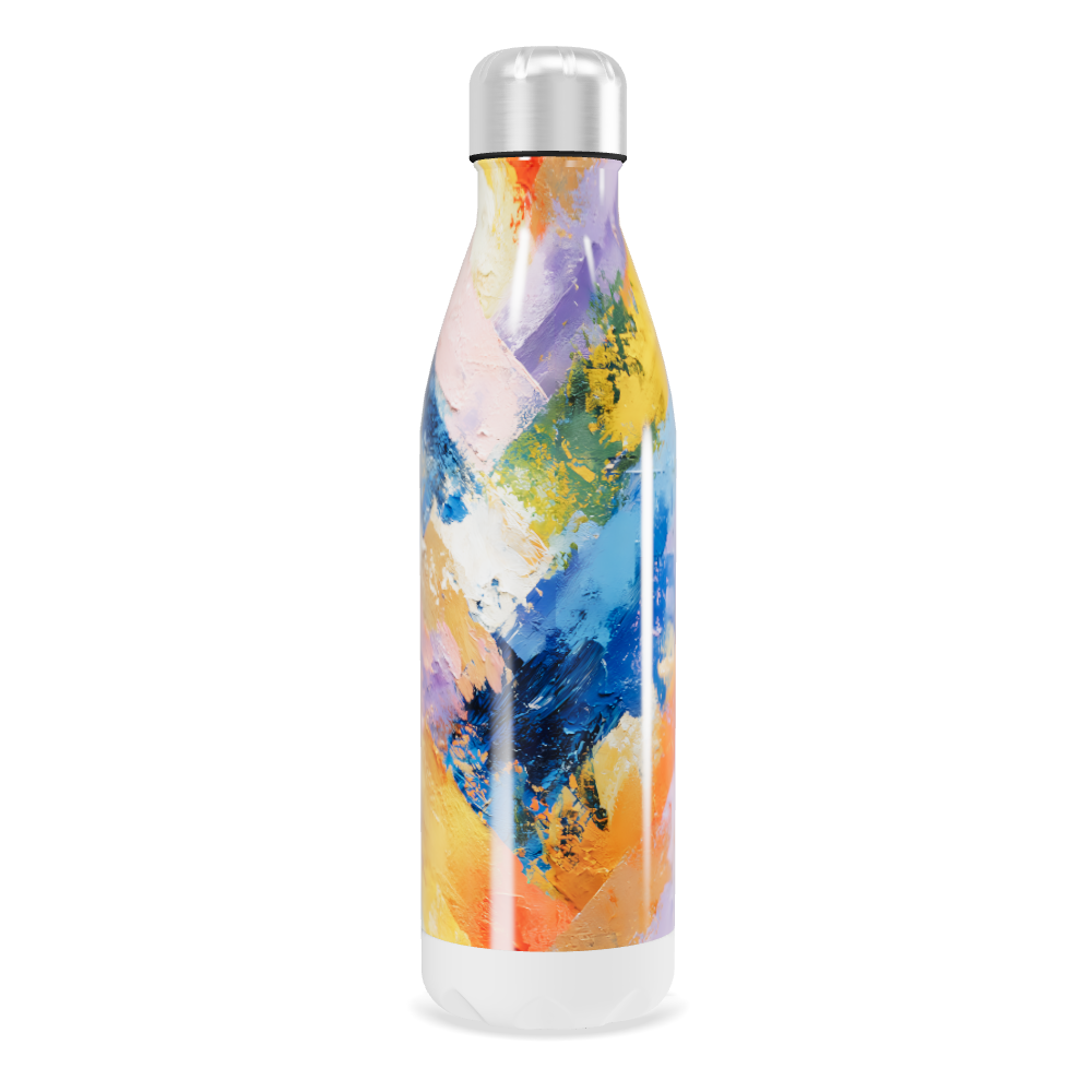 Garrafa Inox - Estampa Colorida Abstrata