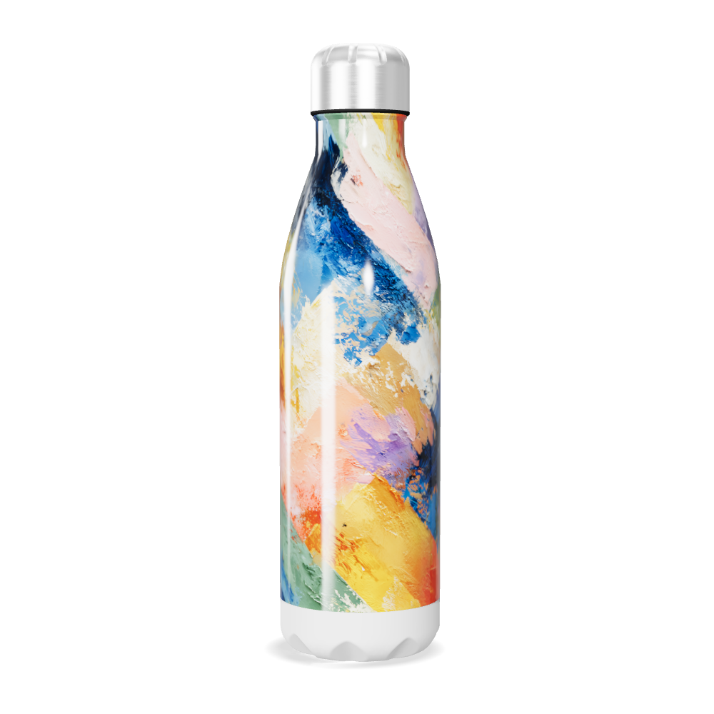 Garrafa Inox - Estampa Colorida Abstrata