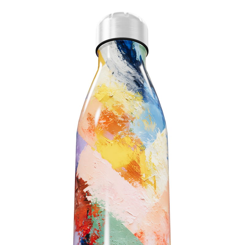 Garrafa Inox - Estampa Colorida Abstrata