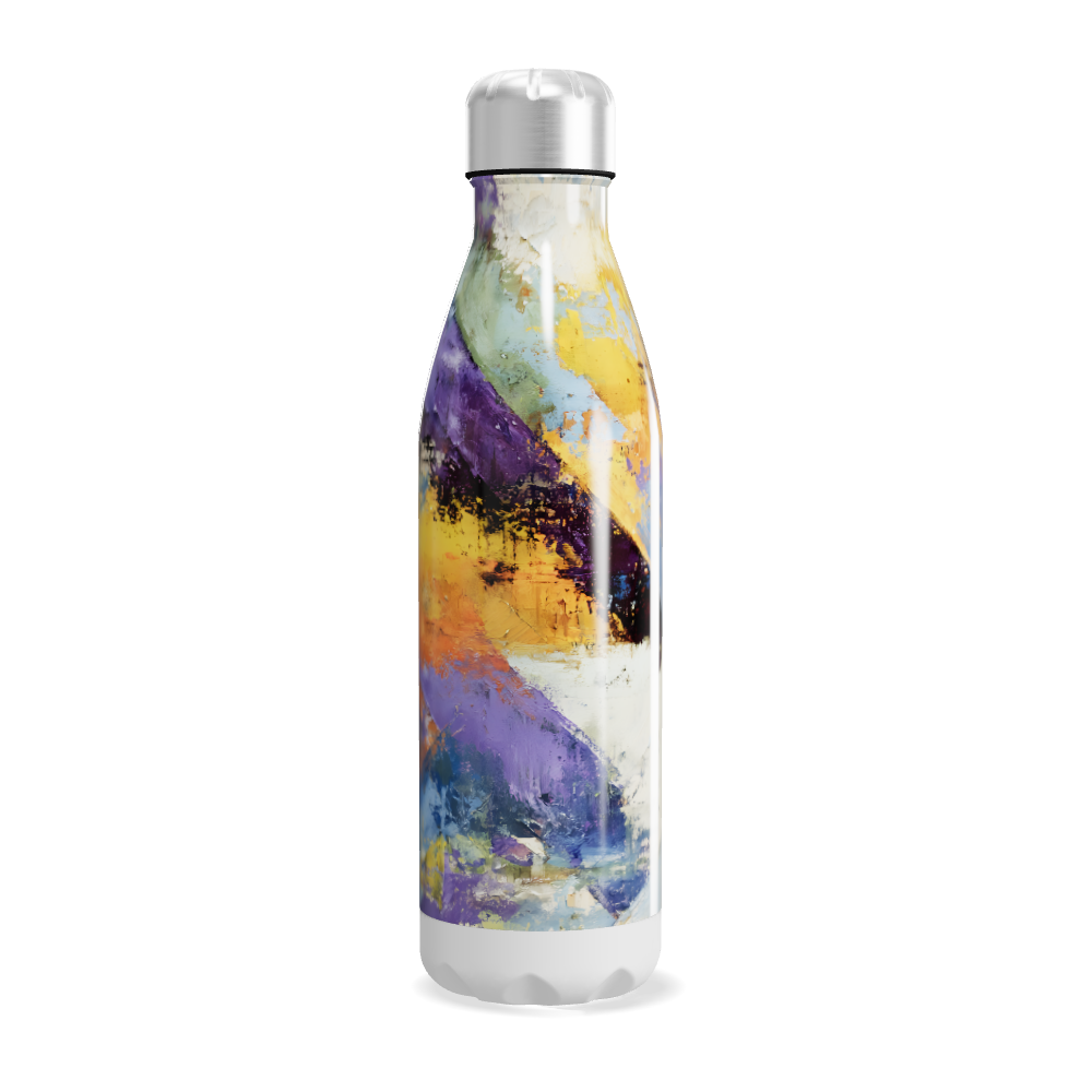 Garrafa Inox - Estampa Abstrata Colorida