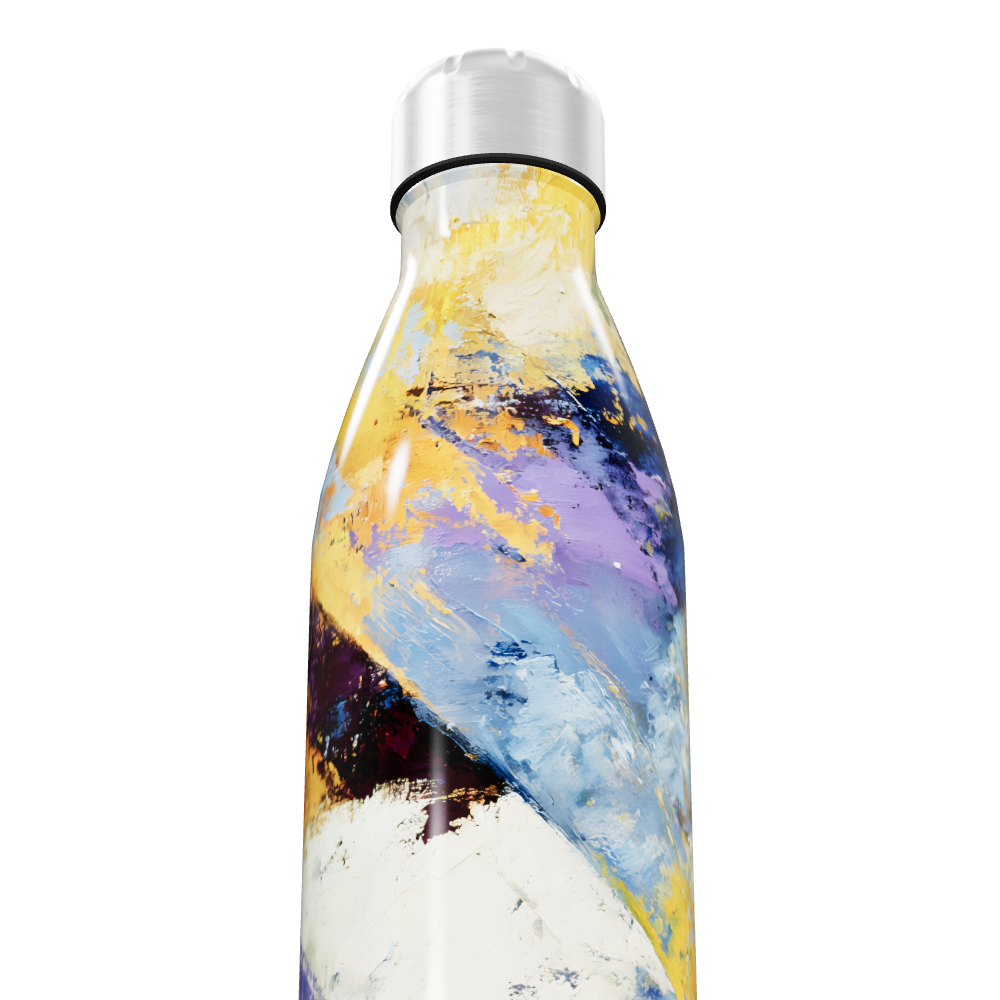 Garrafa Inox - Estampa Abstrata Colorida
