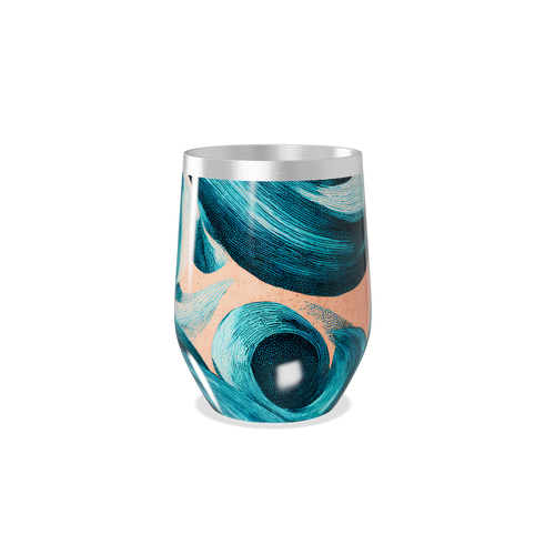 Copo Térmico Slim - Estampa Azul Abstrata