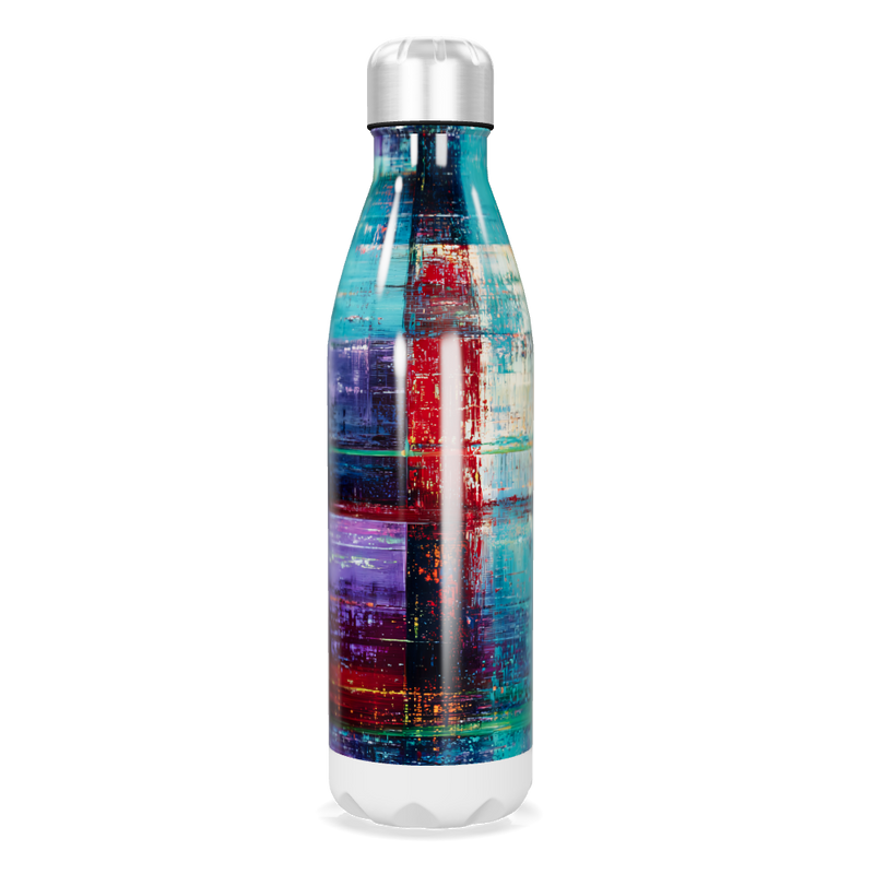 Garrafa Inox - Estampa Abstrata Colorida