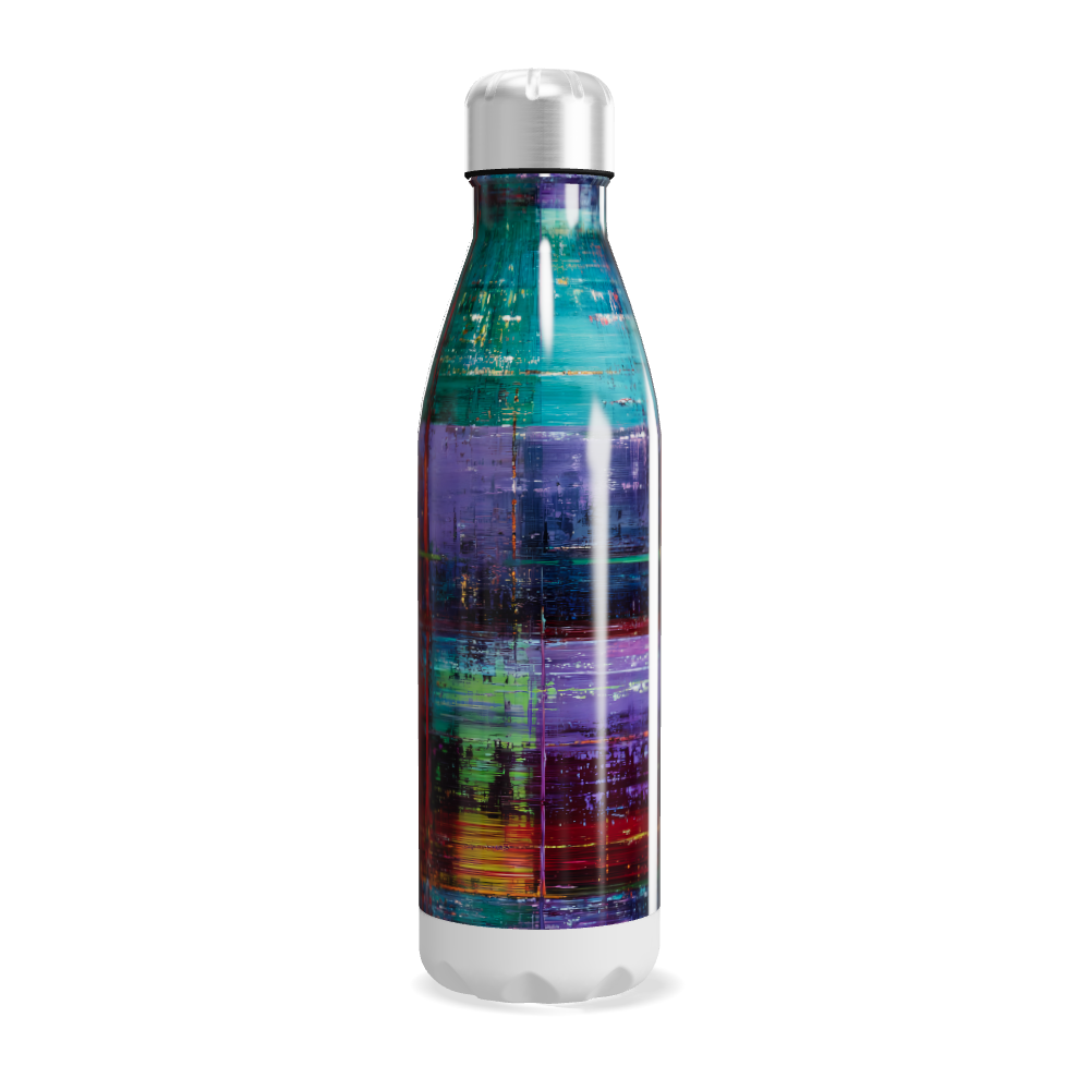Garrafa Inox - Estampa Abstrata Colorida