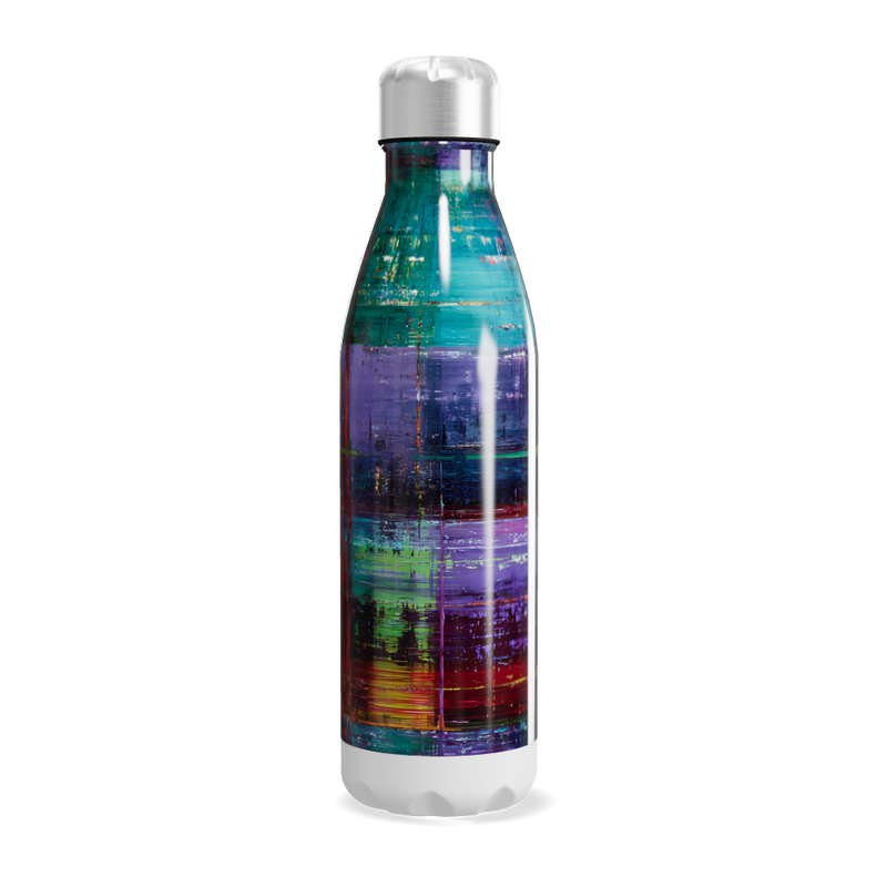 Garrafa Inox - Estampa Abstrata Colorida