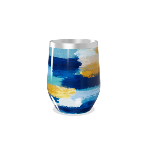 Copo Térmico Slim - Colorido Pinceladas Aço