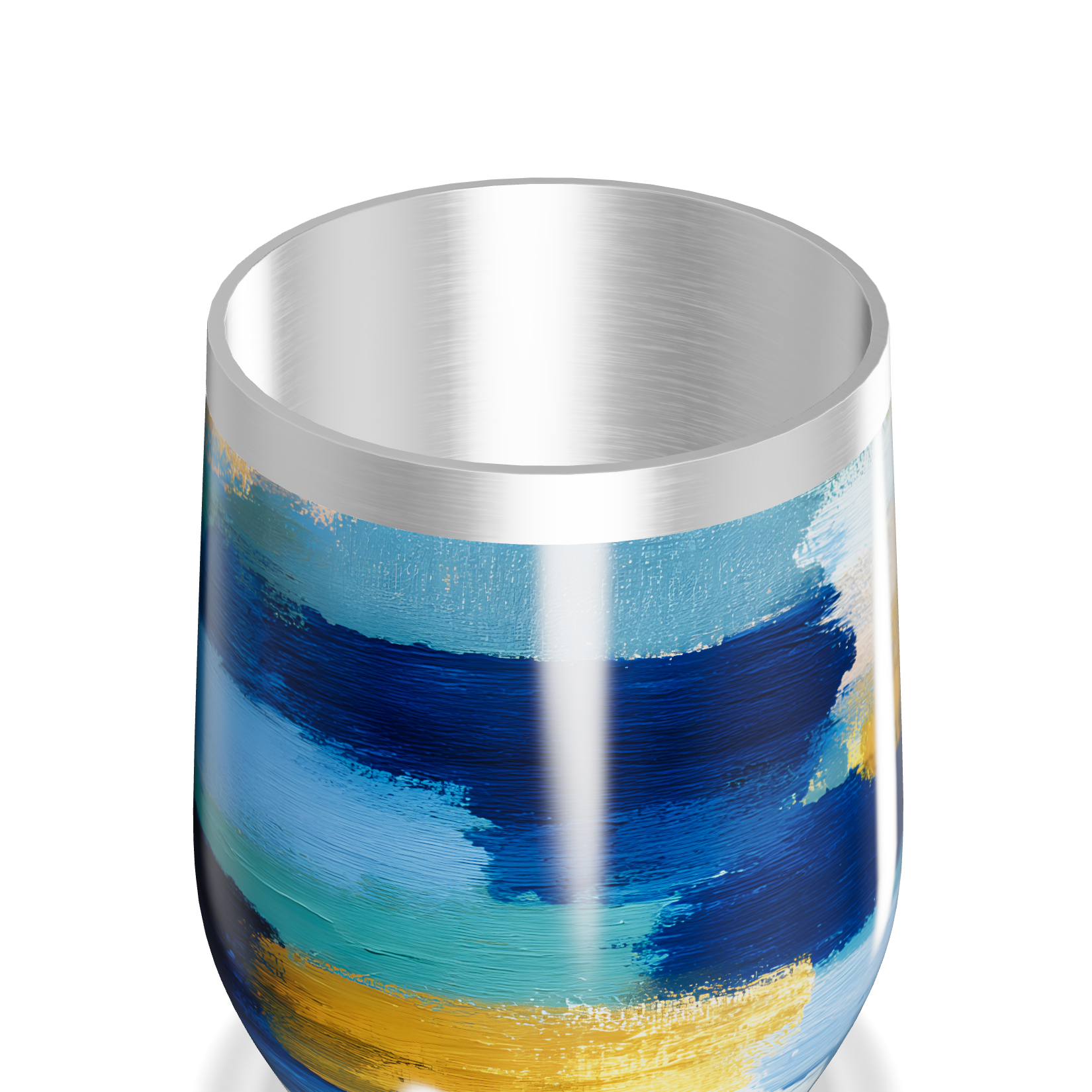 Copo Térmico Slim - Colorido Pinceladas Aço