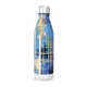 Garrafa Inox - Azul com Estampa Abstrata