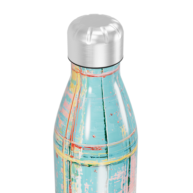 Garrafa Inox - Azul Estampa Abstrata