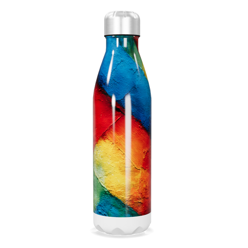 Garrafa Inox - Colorida com Estampa Abstrata