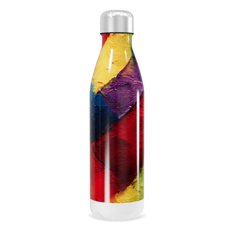 Garrafa Inox - Colorida com Estampa Abstrata
