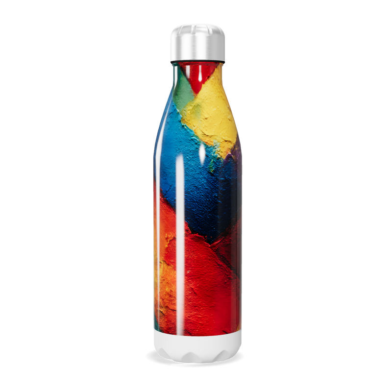 Garrafa Inox - Colorida com Estampa Abstrata