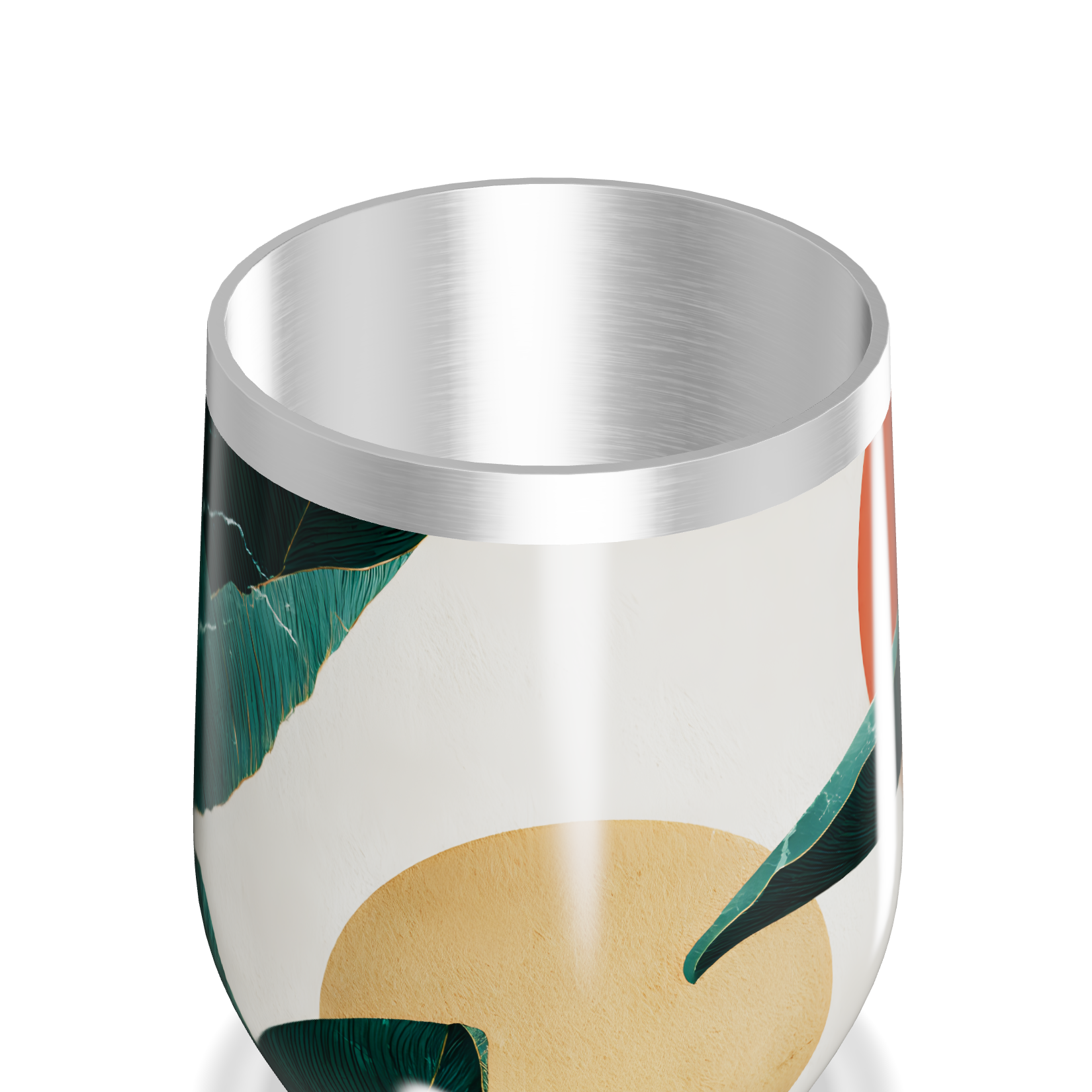 Copo Térmico Slim - Folhas Abstratas Coloridas