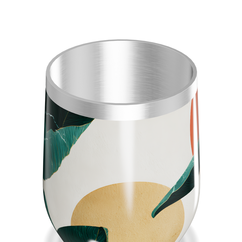 Copo Térmico Slim - Folhas Abstratas Coloridas