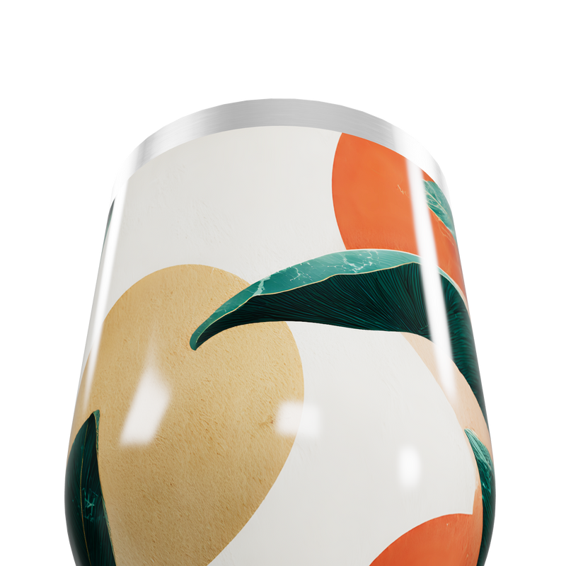 Copo Térmico Slim - Folhas Abstratas Coloridas