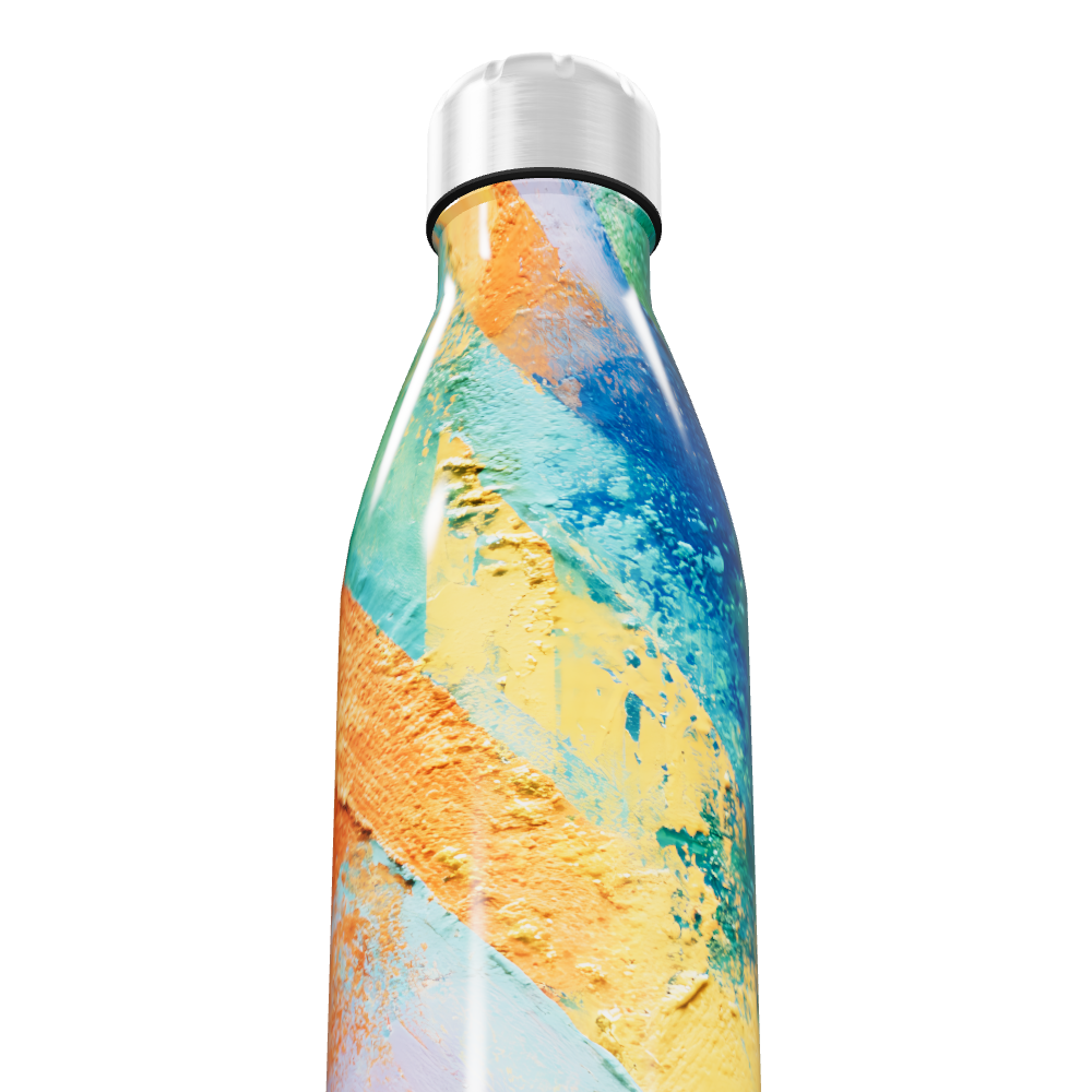 Garrafa Inox - Colorida com Listras