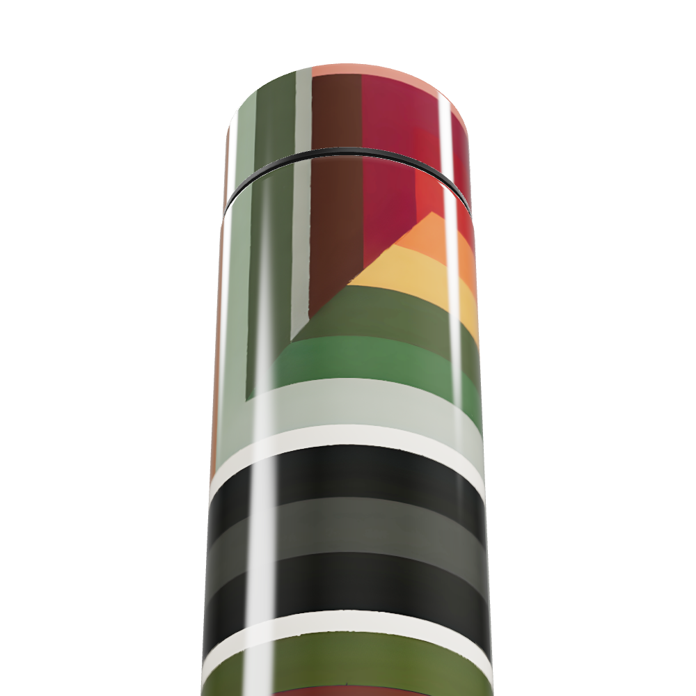 Garrafa Térmica Touch - Listras Coloridas Inox