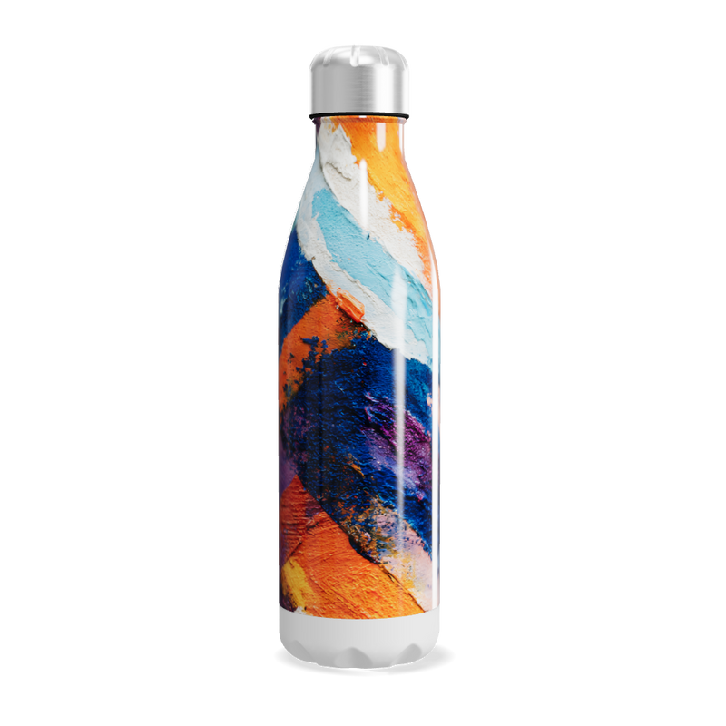 Garrafa Inox - Estampa Colorida Abstrata