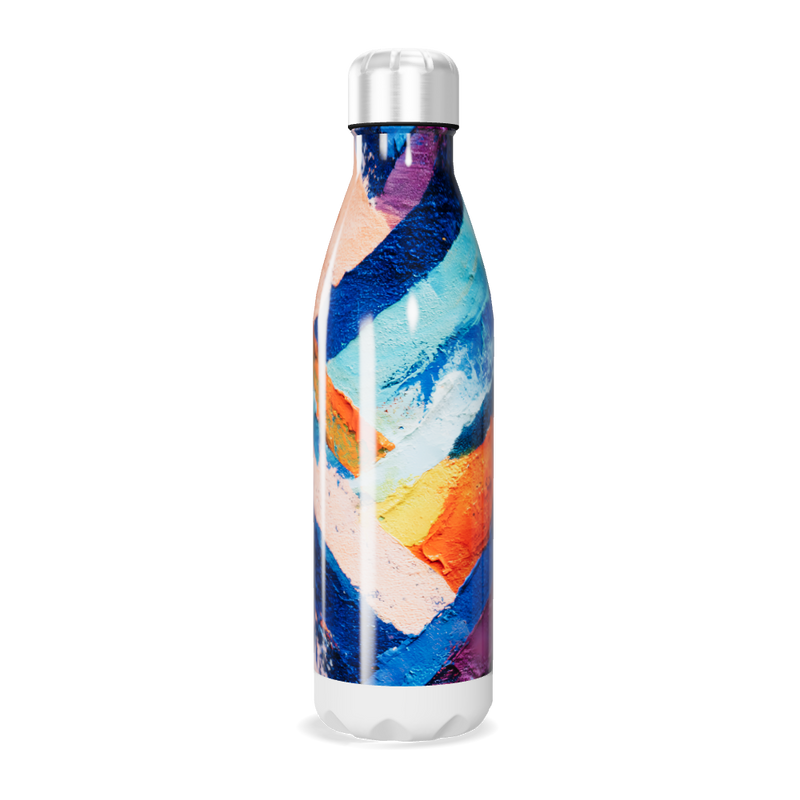 Garrafa Inox - Estampa Colorida Abstrata