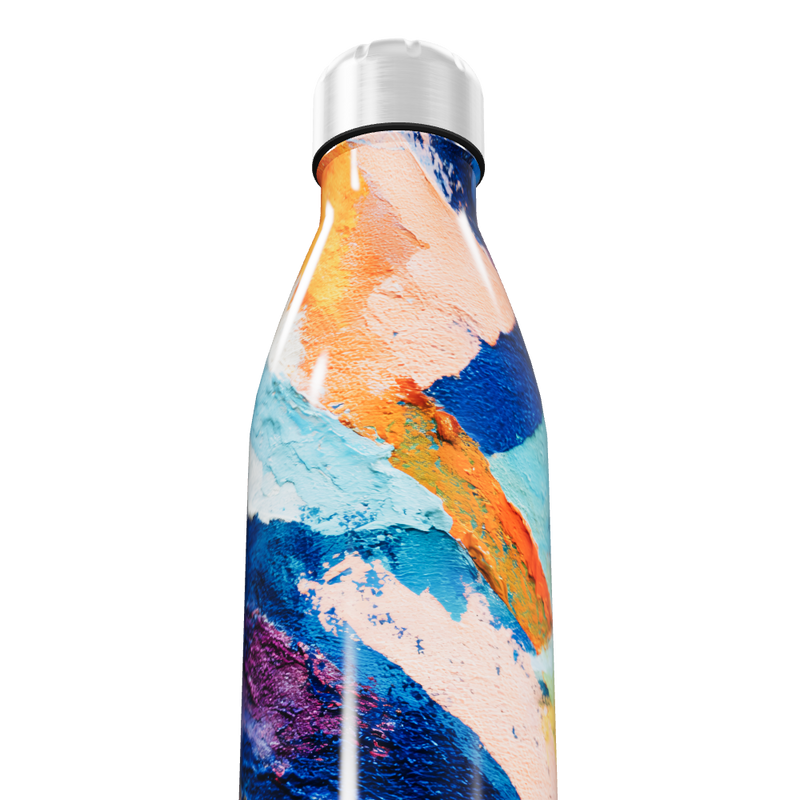 Garrafa Inox - Estampa Colorida Abstrata