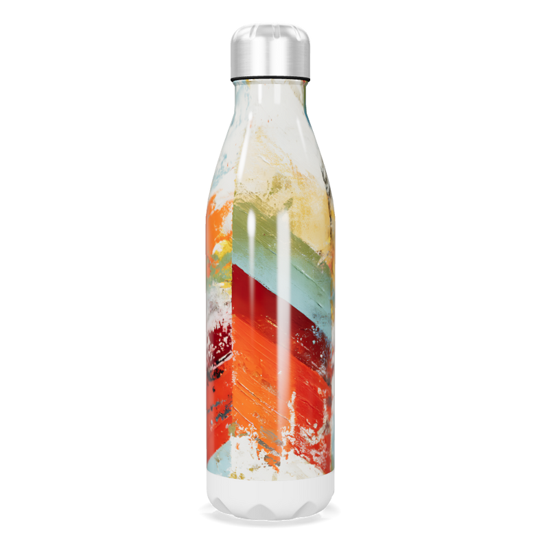 Garrafa Inox - Colorida com Estampa Abstrata