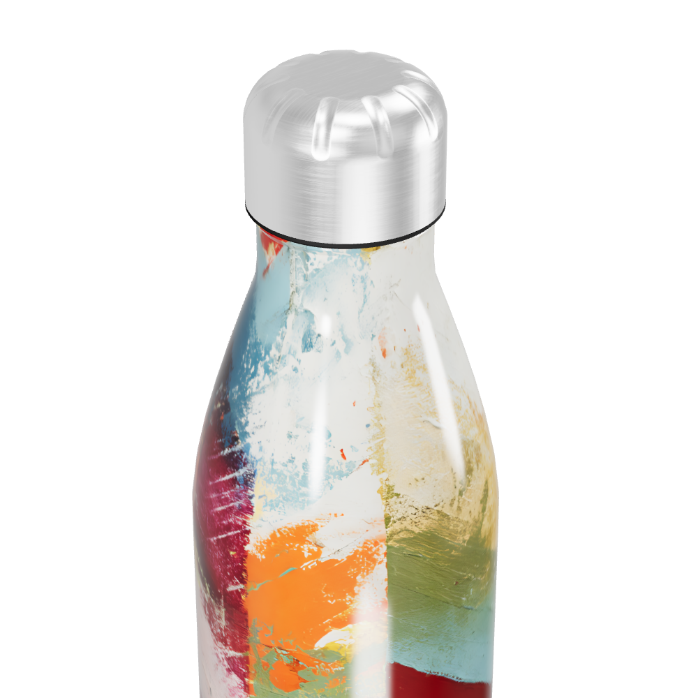 Garrafa Inox - Colorida com Estampa Abstrata