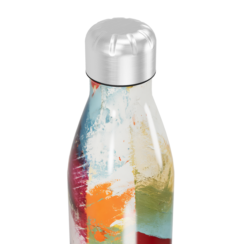 Garrafa Inox - Colorida com Estampa Abstrata