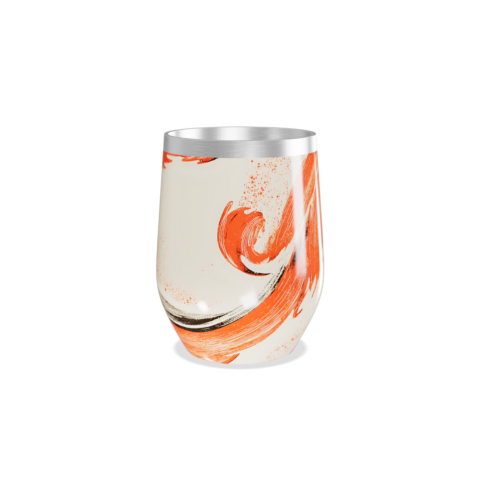 Copo Térmico Slim - Design Abstrato Laranja