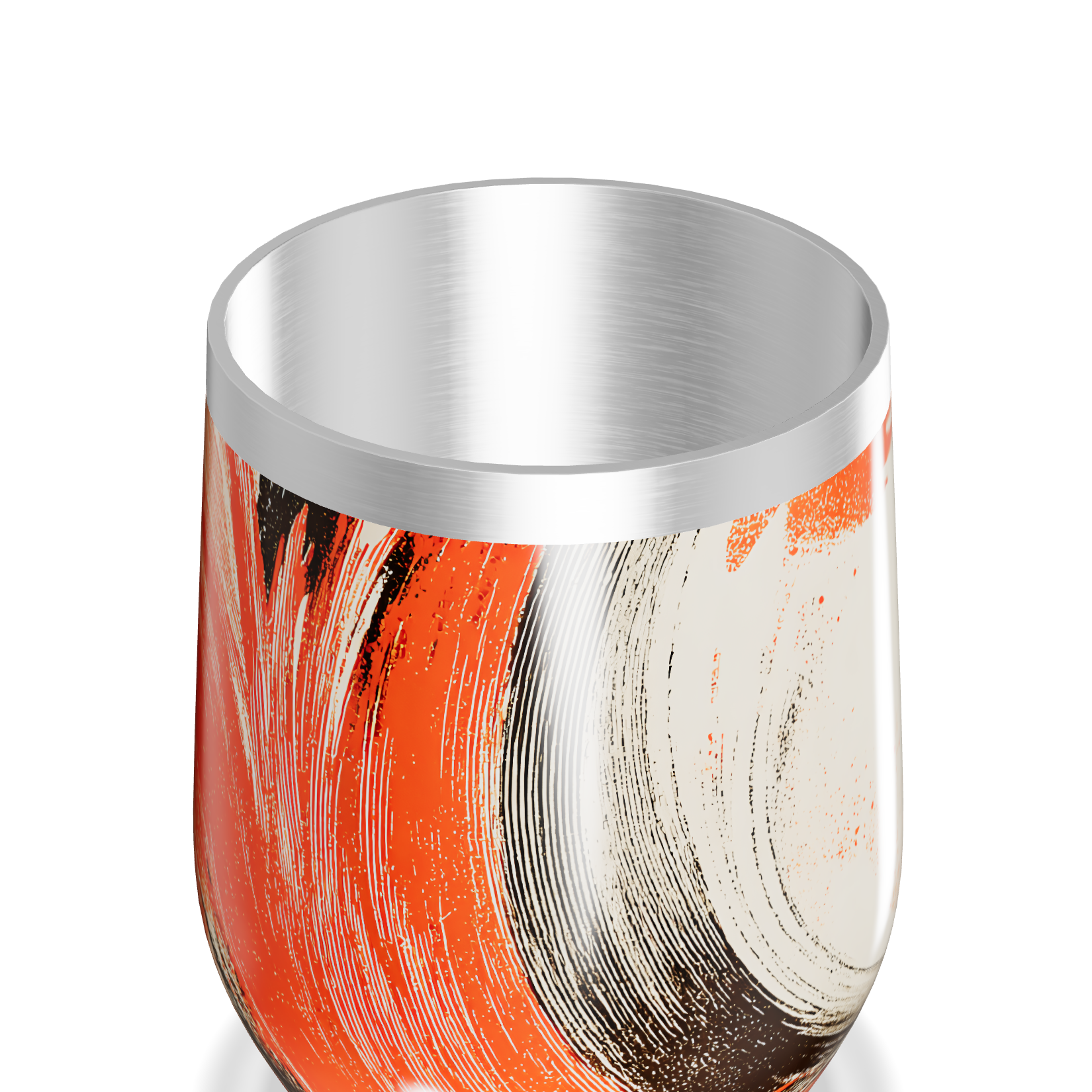 Copo Térmico Slim - Design Abstrato Laranja