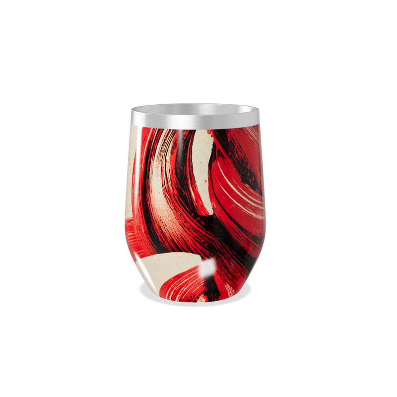 Copo Térmico Slim - Vermelho Abstrato Inox