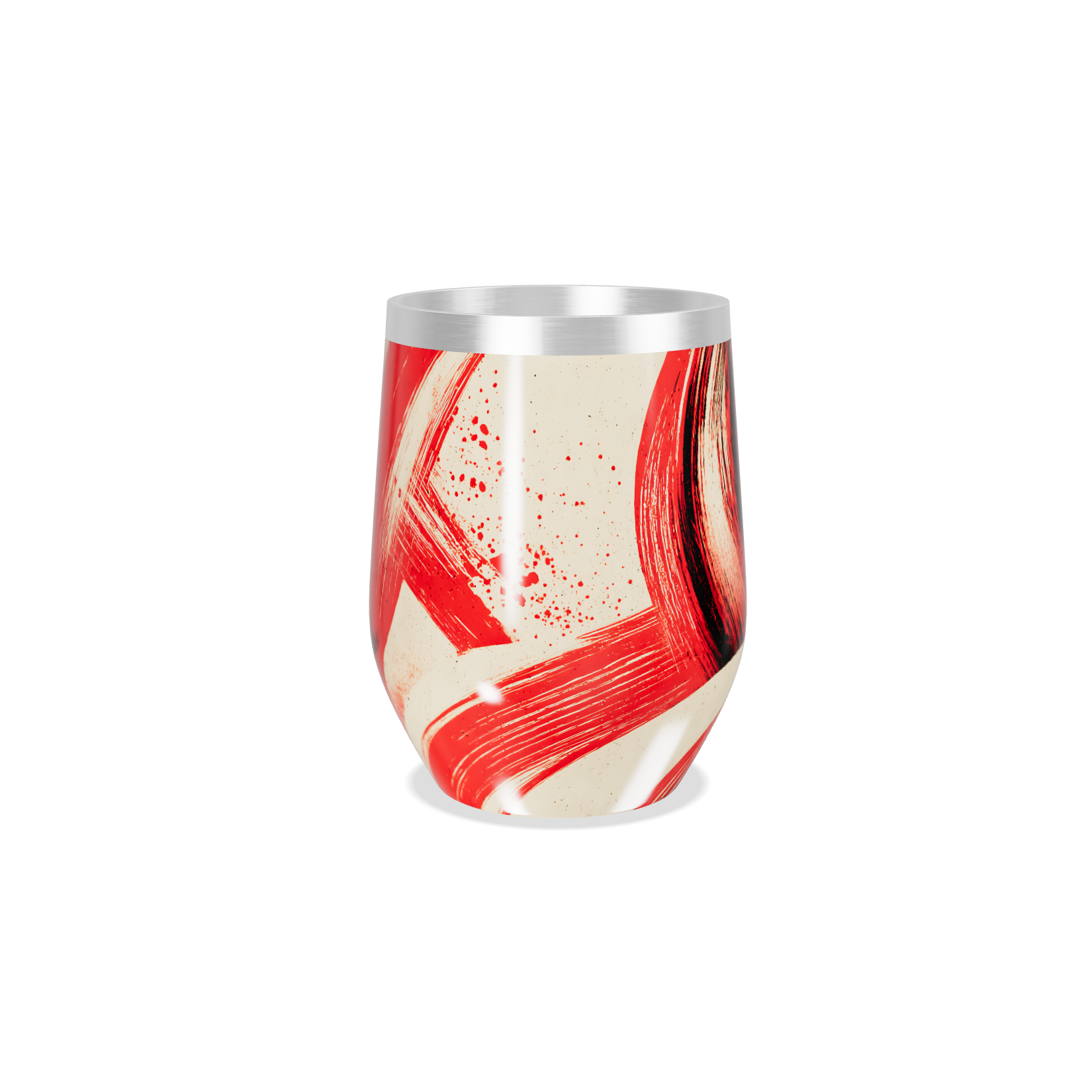 Copo Térmico Slim - Vermelho Abstrato Inox