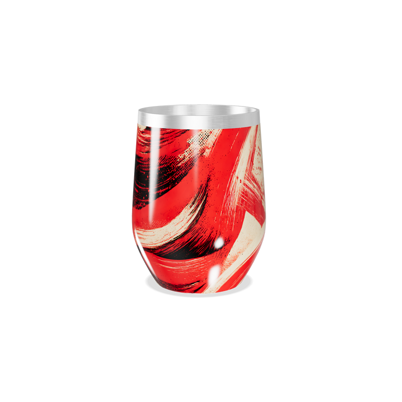 Copo Térmico Slim - Vermelho Abstrato Inox