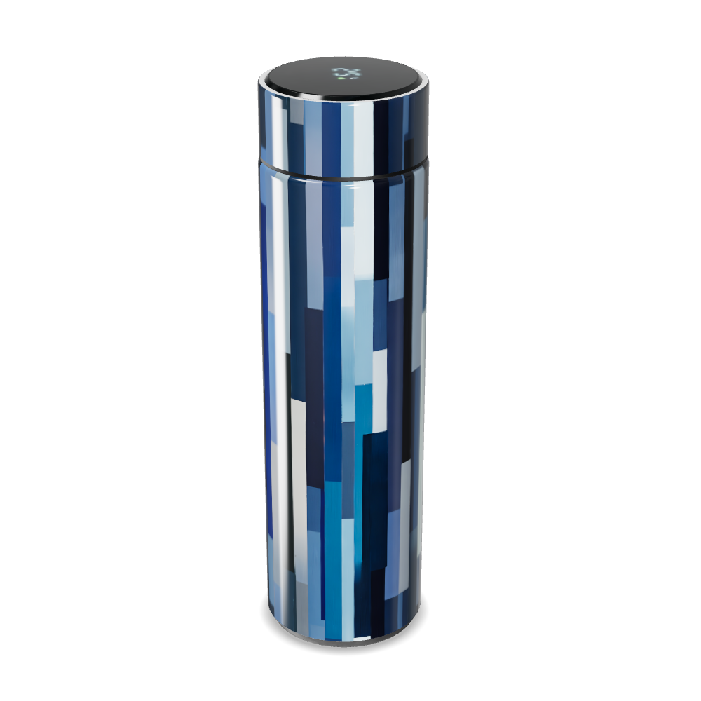 Garrafa Térmica Touch - Estampa Azul Geométrica