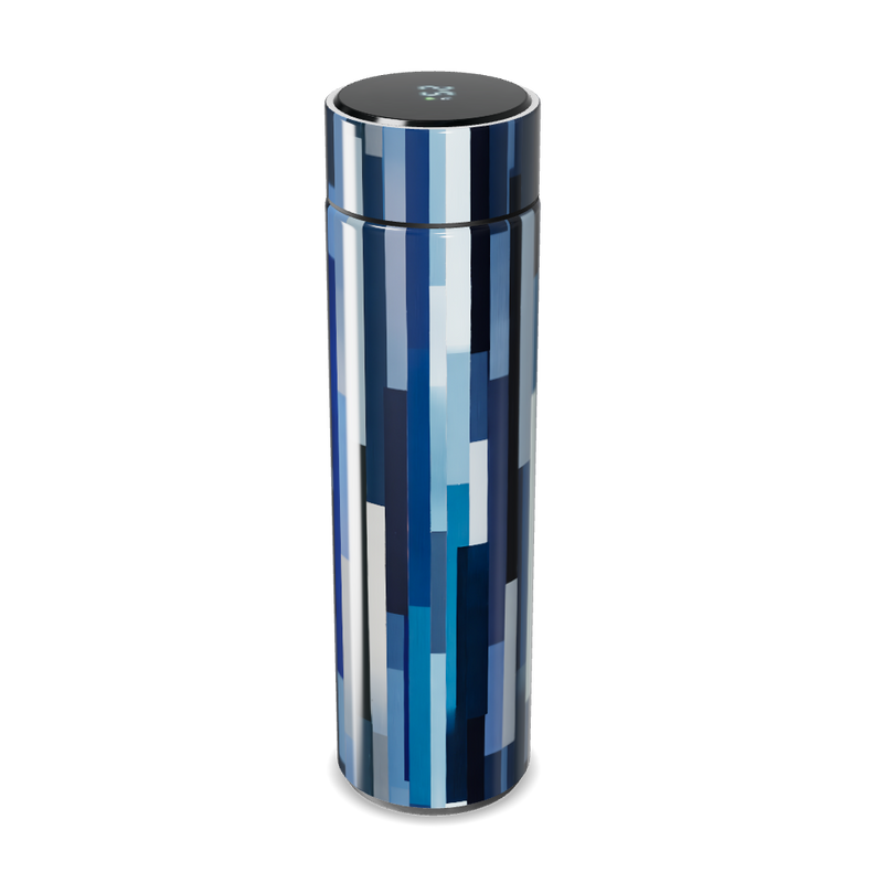 Garrafa Térmica Touch - Estampa Azul Geométrica