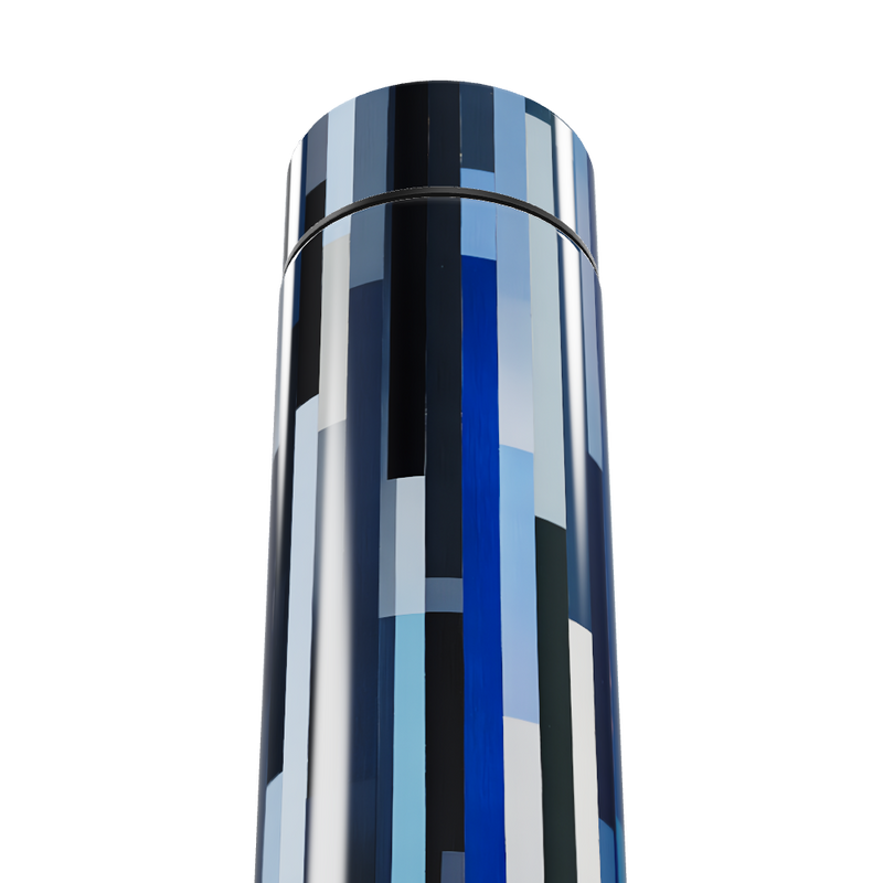 Garrafa Térmica Touch - Estampa Azul Geométrica