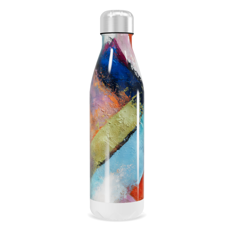 Garrafa Inox - Estampa Colorida Abstrata
