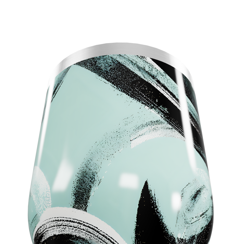 Copo Térmico Slim - Verde Abstrato Aço Inox