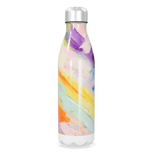Garrafa Inox - Colorida com Estampa Abstrata